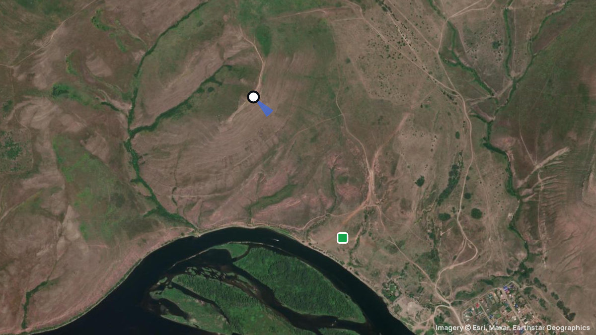 Satellitenkarte von Funtikovaya mit Start- und Landeplätzen