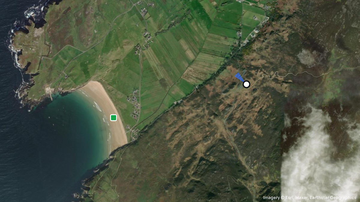 Satellitenkarte von Mamore Gap mit Start- und Landeplätzen