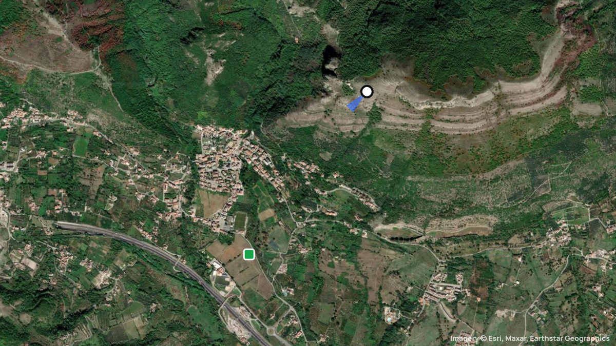 Satellitenkarte von Monte Tubenna mit Start- und Landeplätzen