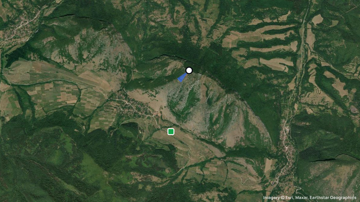 Satellite map of Glamata with its launches and landings