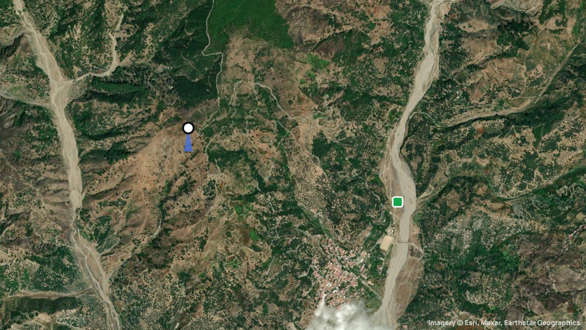 Satellite map of Bagaladi with its launches and landings