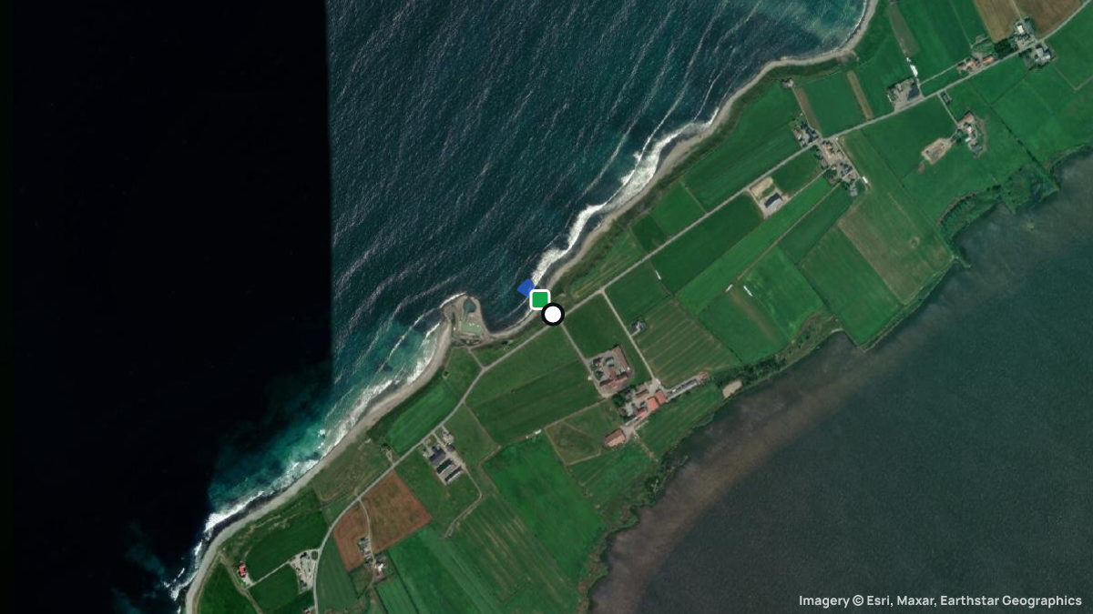 Satellite map of Reve with its launches and landings