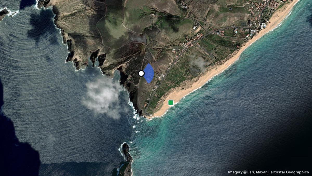 Satellitenkarte von Porto Santo mit Start- und Landeplätzen