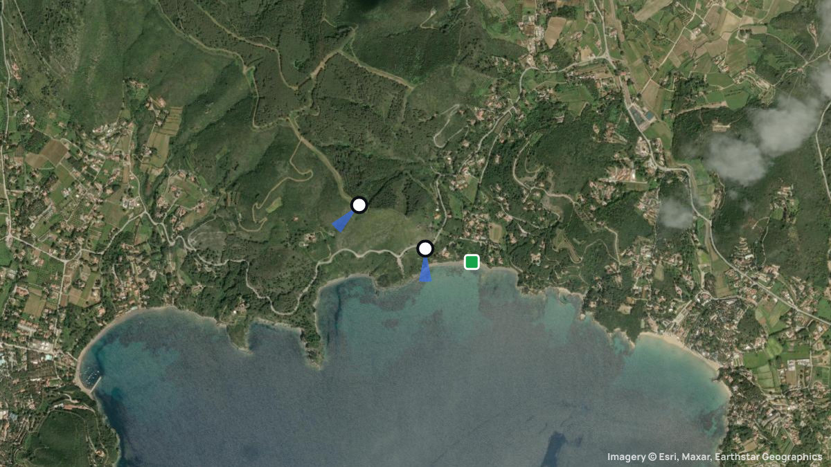 Satellite map of Norsi with its launches and landings