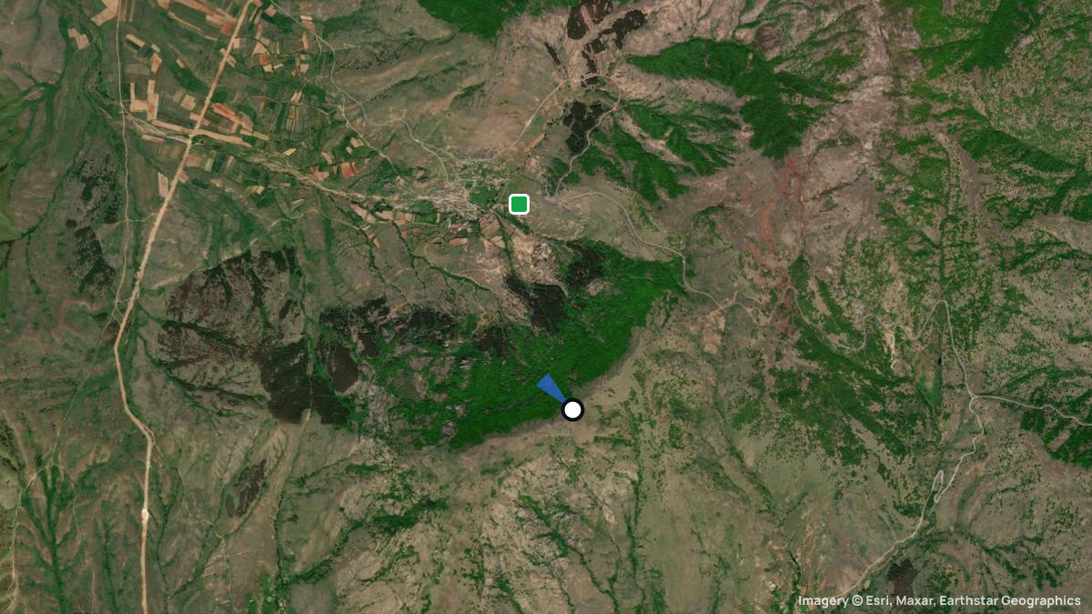 Satellitenkarte von Sliva mit Start- und Landeplätzen