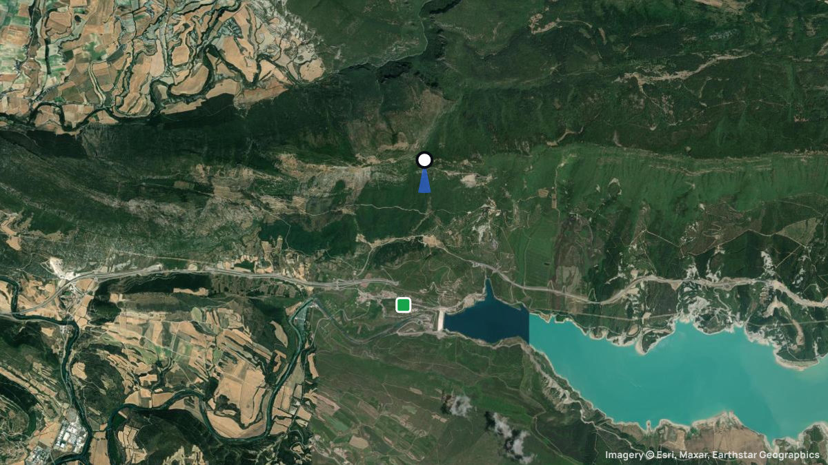 Satellite map of Arangoiti with its launches and landings