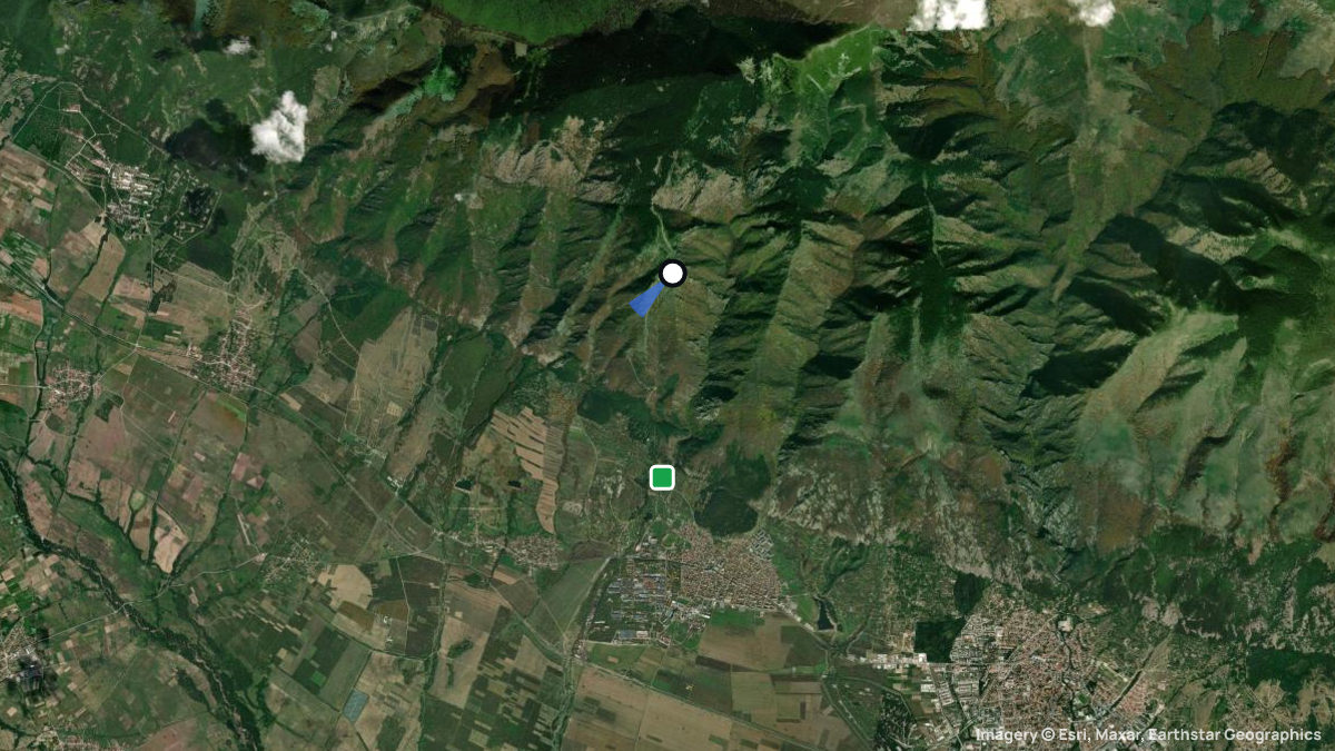 Satellite map of Sopot with its launches and landings