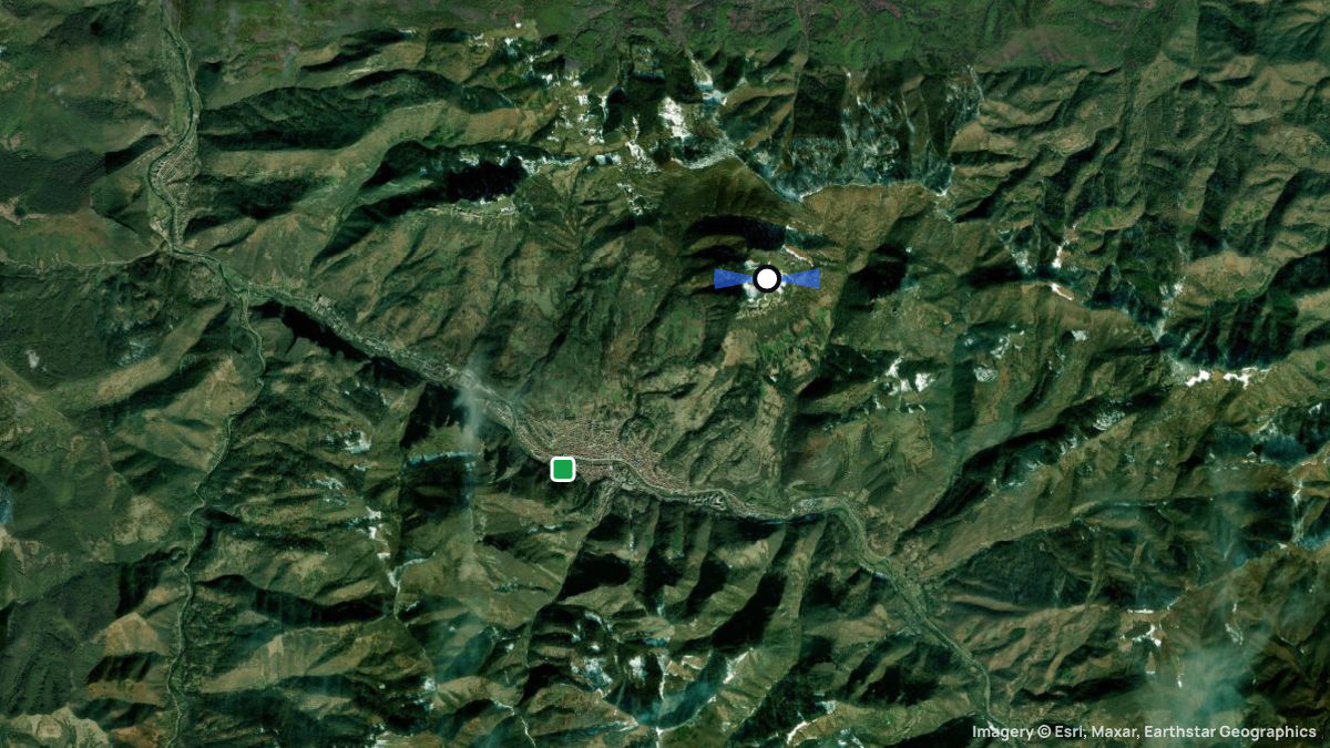 Satellite map of Tetewen with its launches and landings