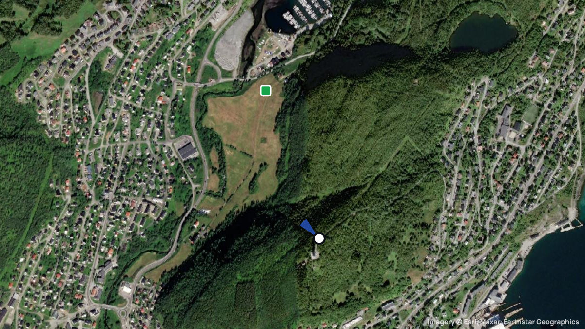 Satellite map of Harstad with its launches and landings