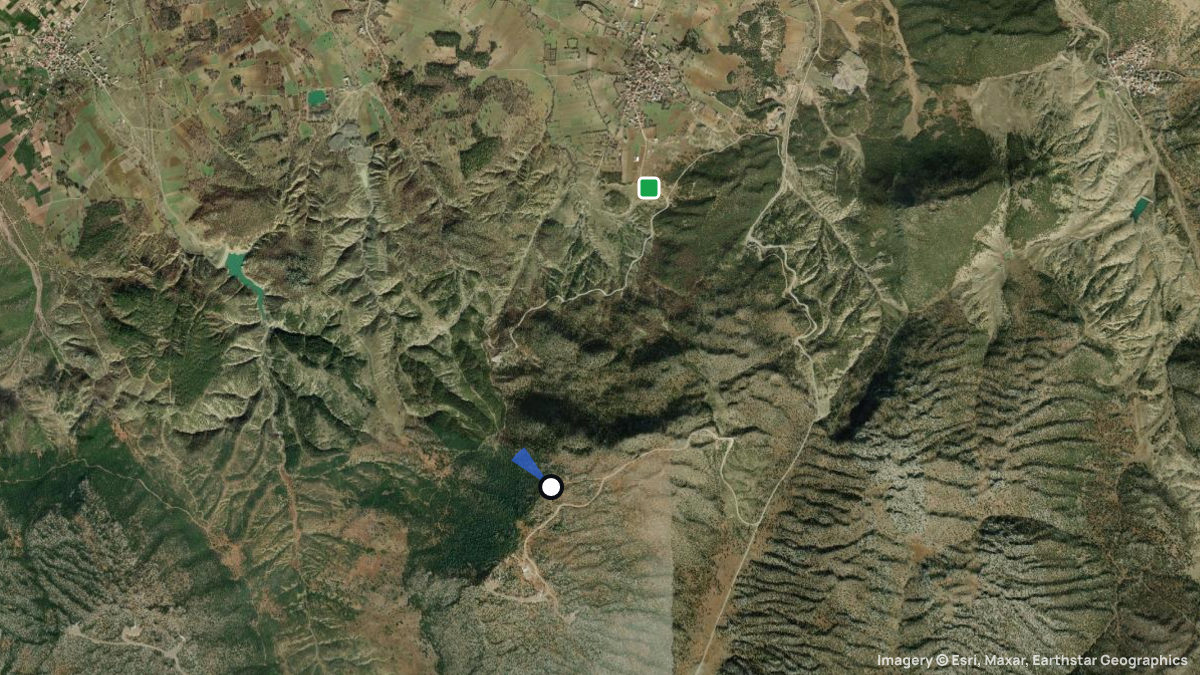 Satellite map of Yakamonastir with its launches and landings