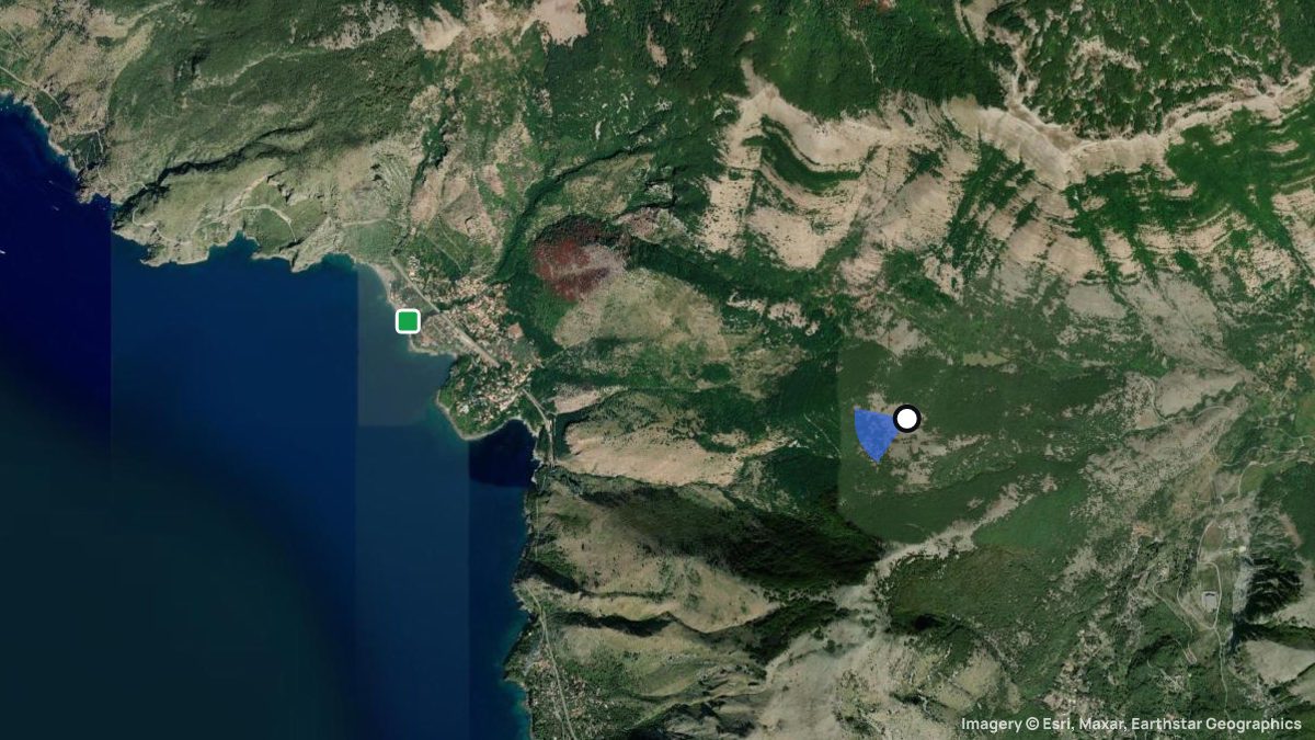 Satellite map of Maratea with its launches and landings