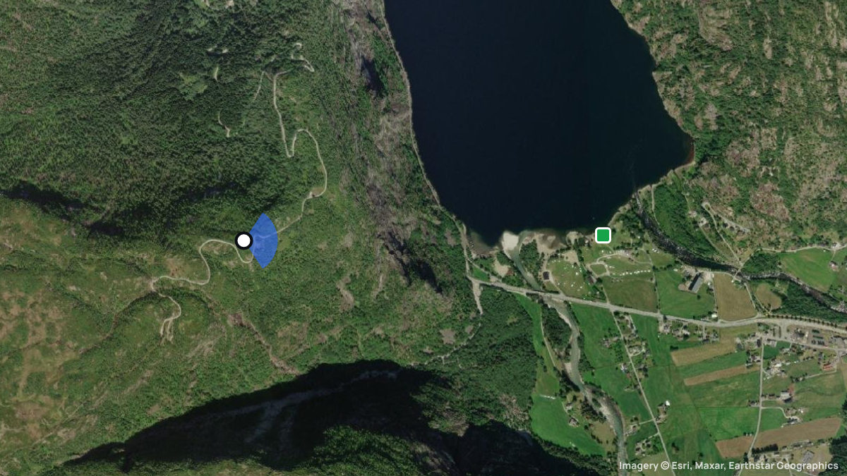 Satellite map of Klove with its launches and landings