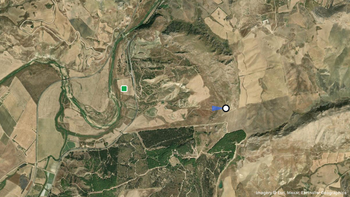 Satellite map of Passo Funnuto with its launches and landings