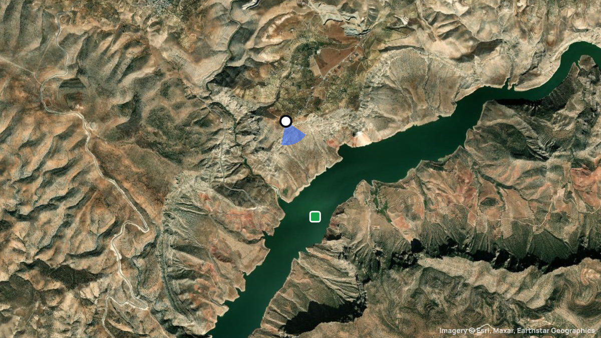 Satellite map of Botantepe with its launches and landings