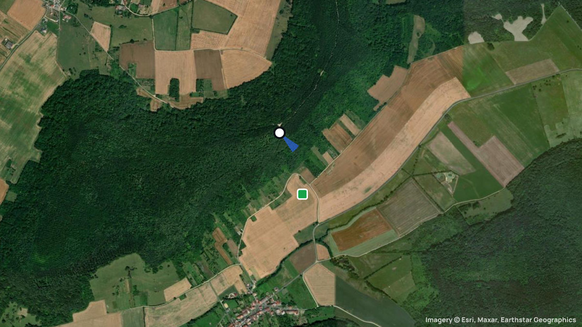 Satellitenkarte von Murvaux mit Start- und Landeplätzen