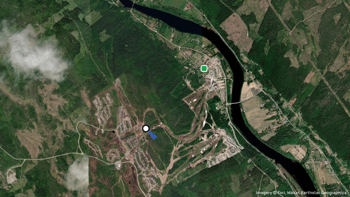 Satellite map of Branäs with its launches and landings