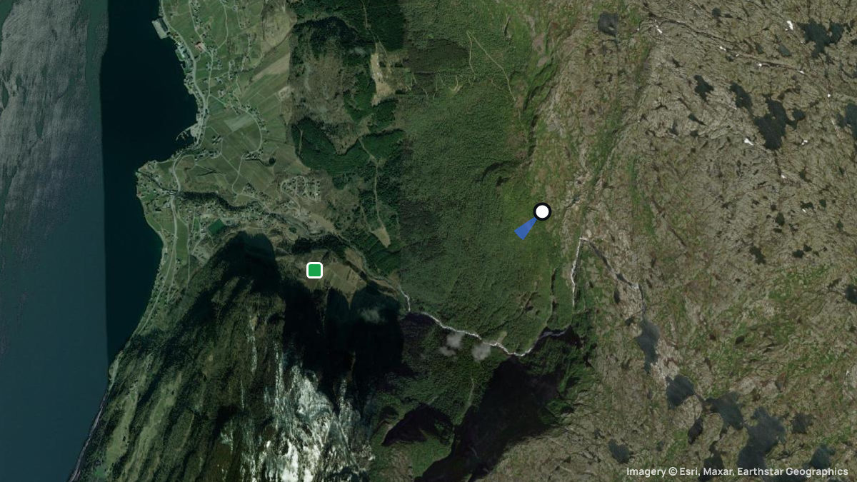 Satellite map of Nosi with its launches and landings