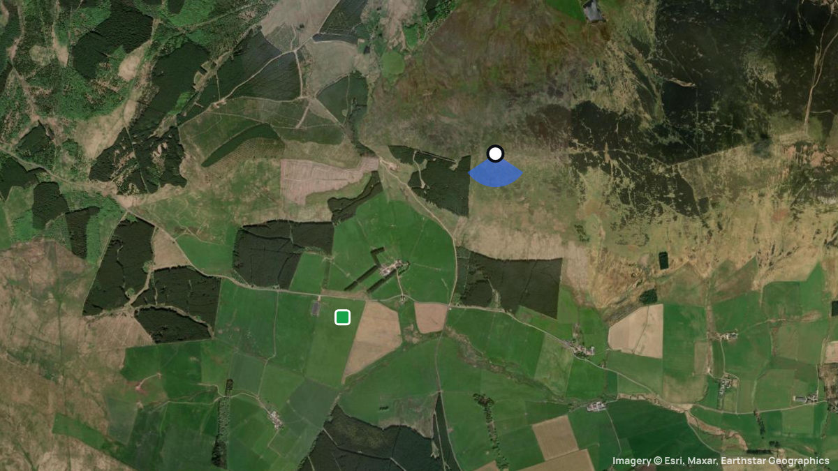 Satellitenkarte von Tinto South mit Start- und Landeplätzen