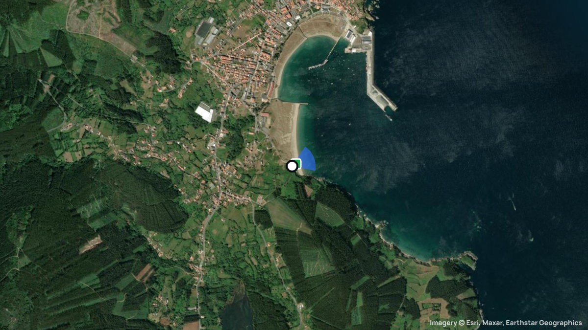 Satellite map of Carino with its launches and landings