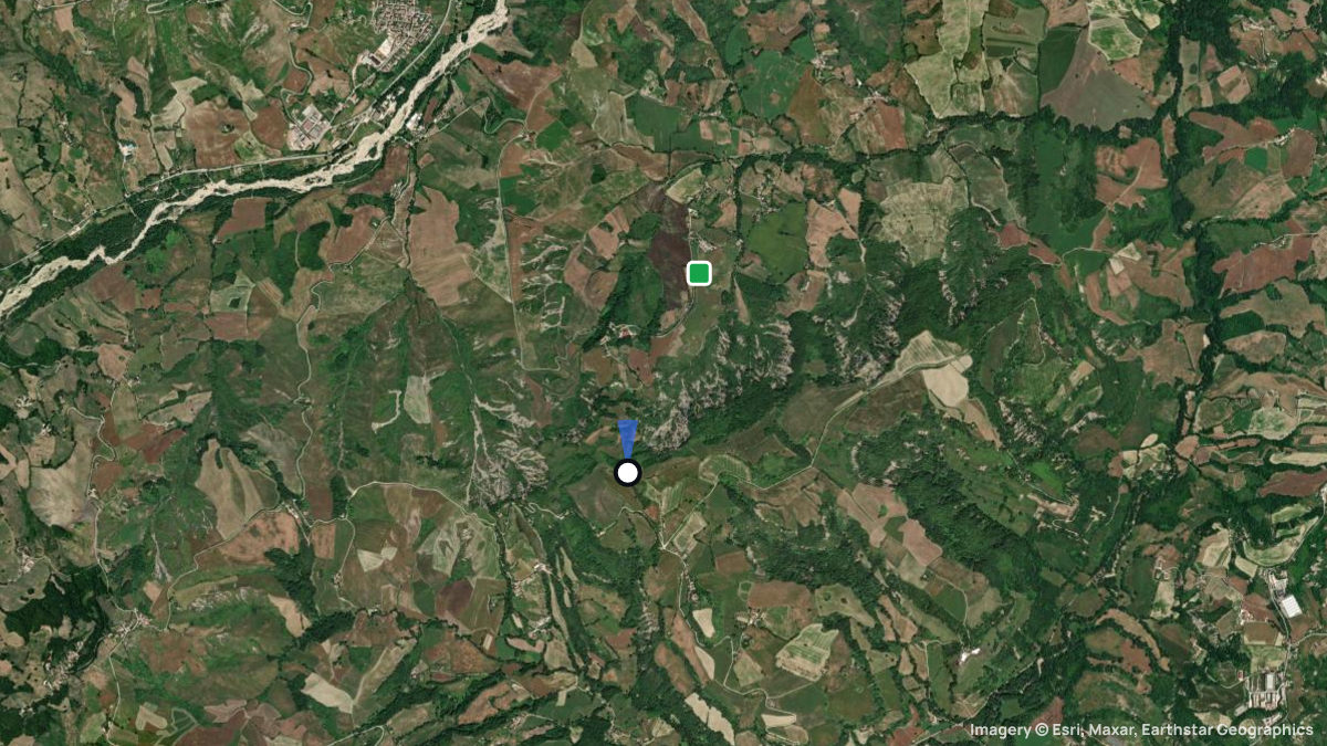 Satellite map of Onferno with its launches and landings