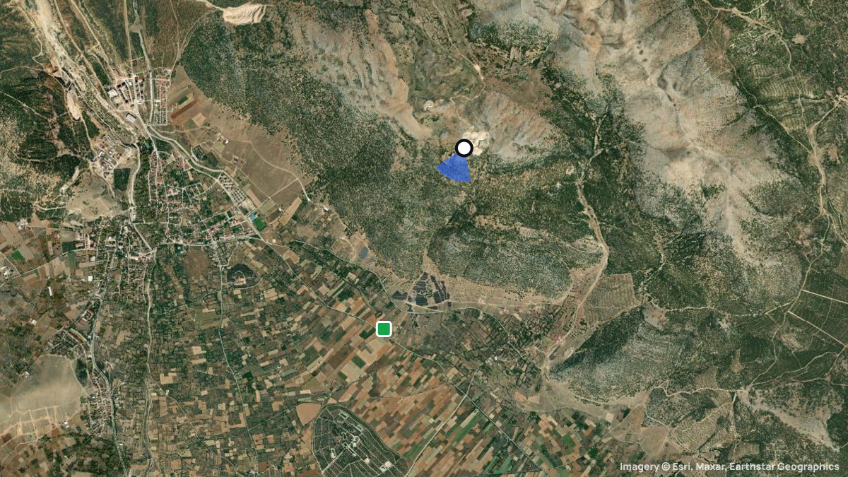Satellite map of Atabey with its launches and landings