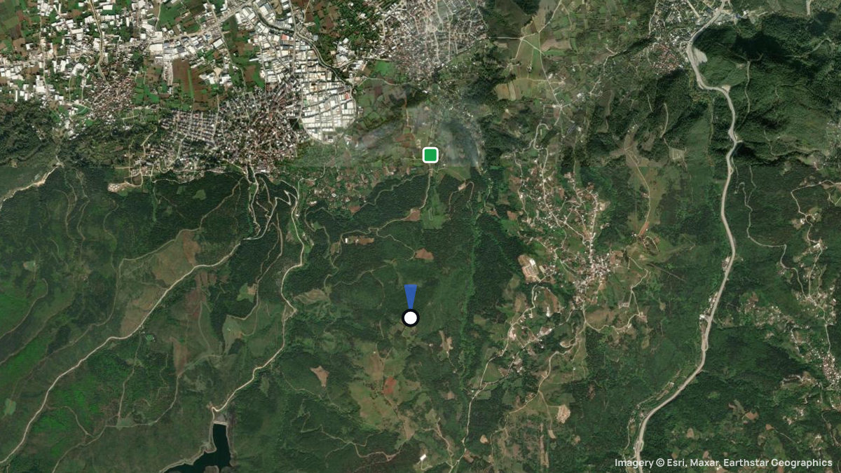 Satellite map of Dagyenice with its launches and landings