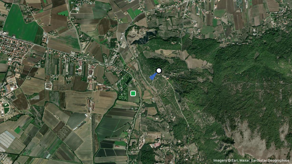 Satellitenkarte von Monte di Capaccio Vecchio mit Start- und Landeplätzen