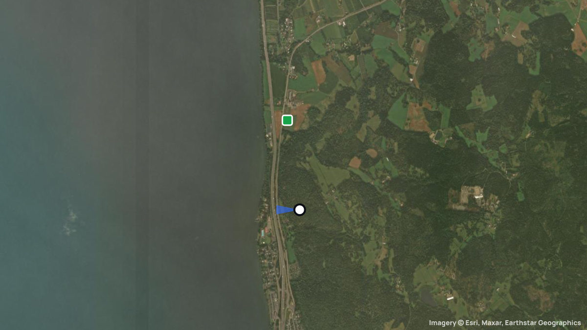 Satellitenkarte von Brunnstorpsberget mit Start- und Landeplätzen