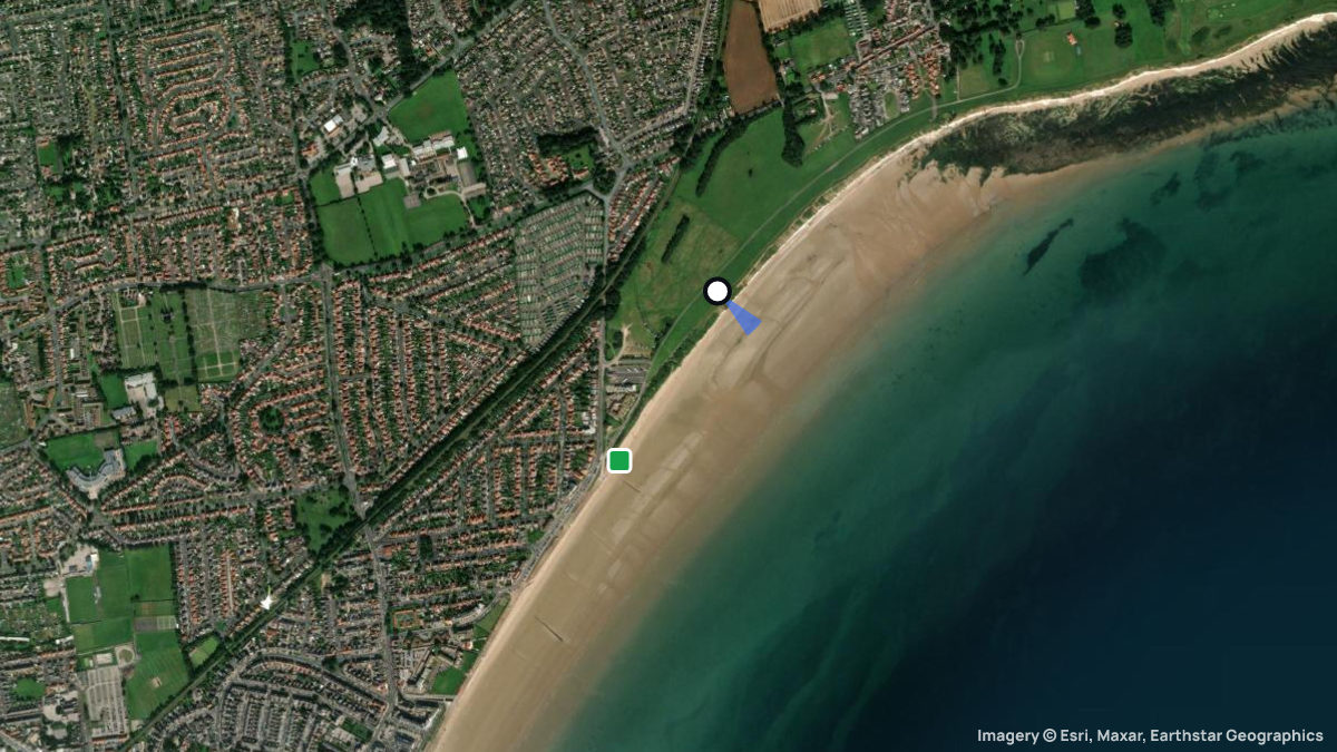 Satellite map of Bridlington with its launches and landings