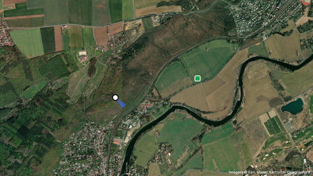 Satellitenkarte von Stankovka mit Start- und Landeplätzen