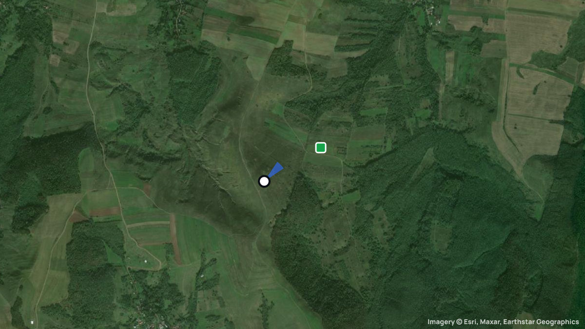 Satellite map of Brosteni with its launches and landings