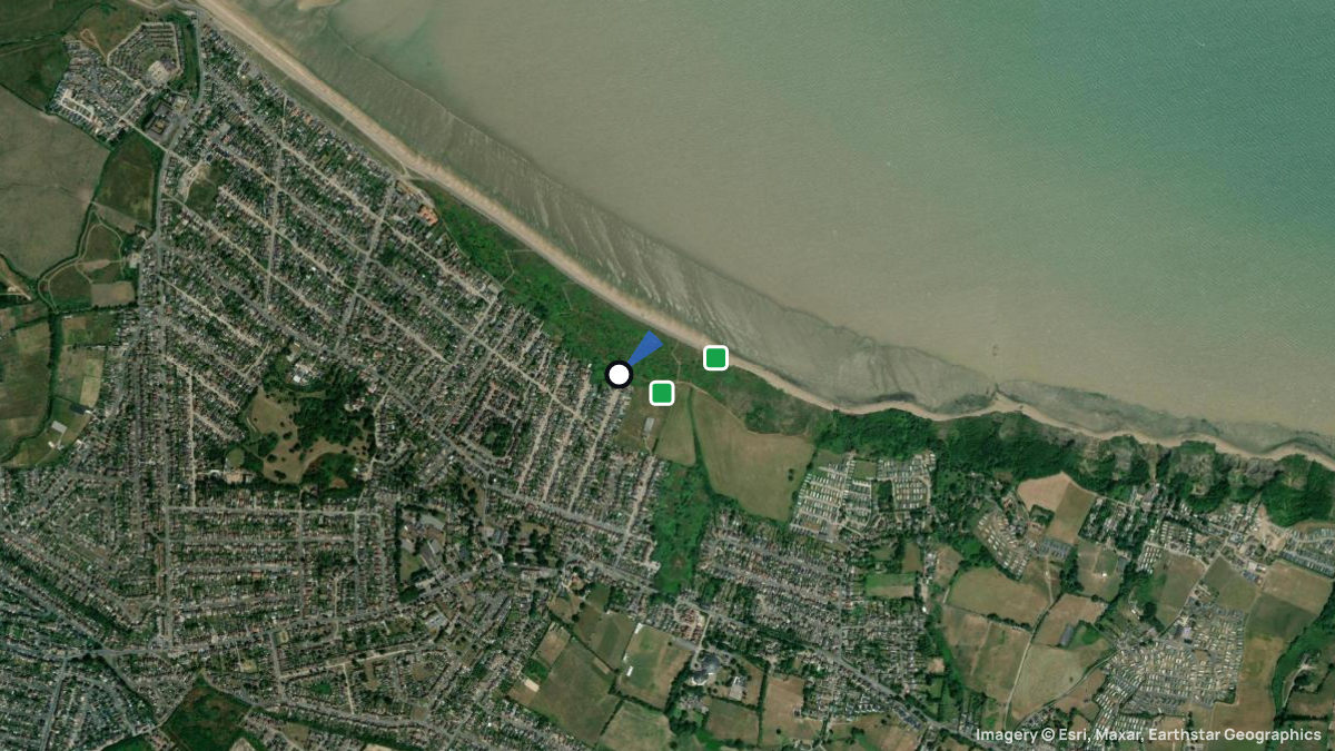 Satellite map of Minster with its launches and landings