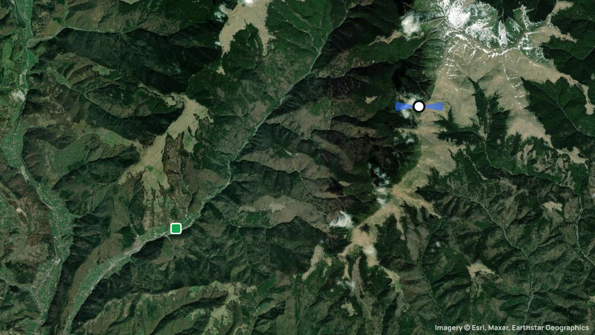 Satellite map of Saua Tancava with its launches and landings