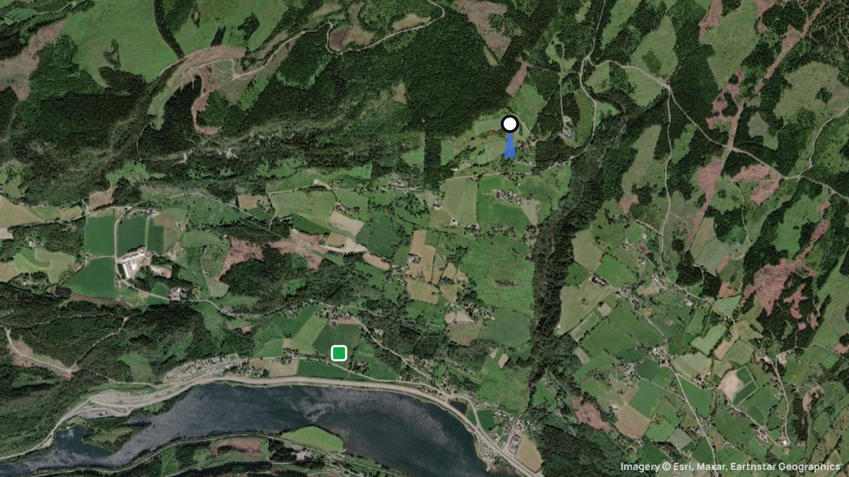 Satellite map of Oyer with its launches and landings
