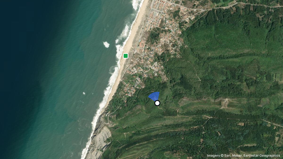 Satellite map of Serra da Boa Viagem with its launches and landings
