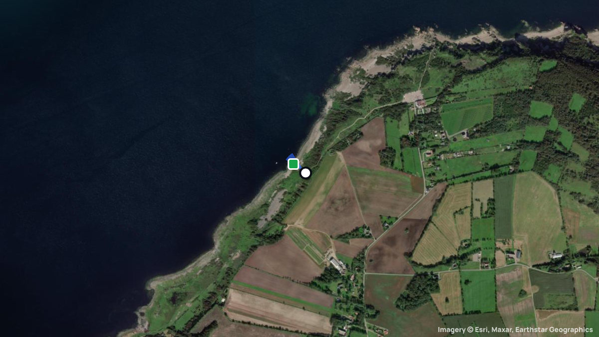 Satellite map of Hovs Hallar with its launches and landings