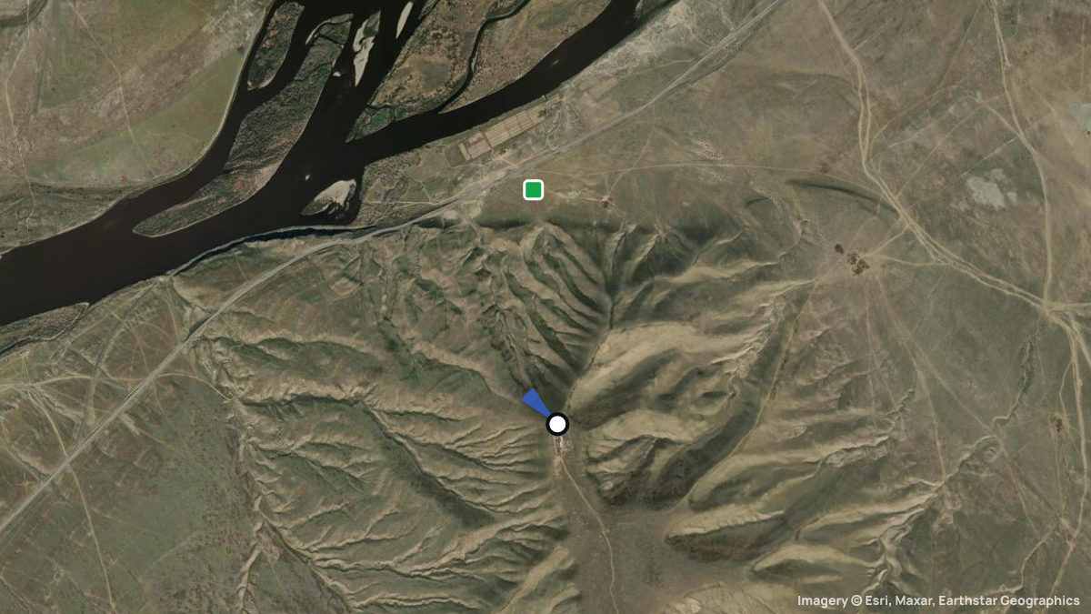 Satellite map of Kyzyl with its launches and landings