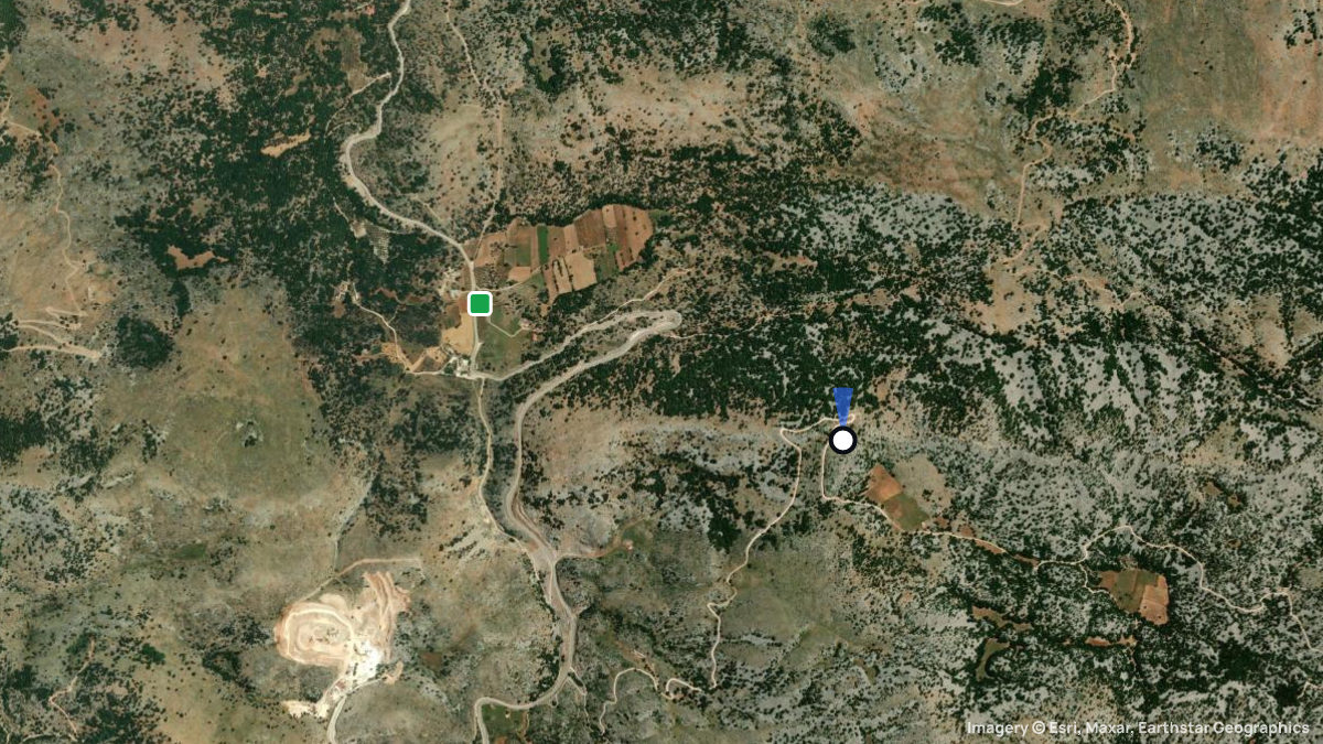 Satellitenkarte von Krapi mit Start- und Landeplätzen
