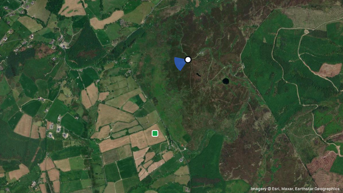 Satellitenkarte von Arra Mountain mit Start- und Landeplätzen